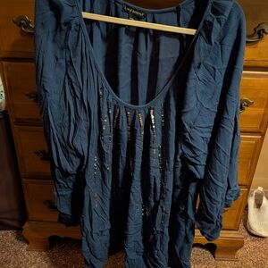 Lane Bryant Deep Teal Women's Blouse